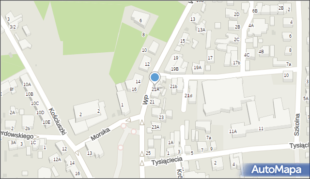 Łeba, Wojska Polskiego, 21A, mapa Łeba