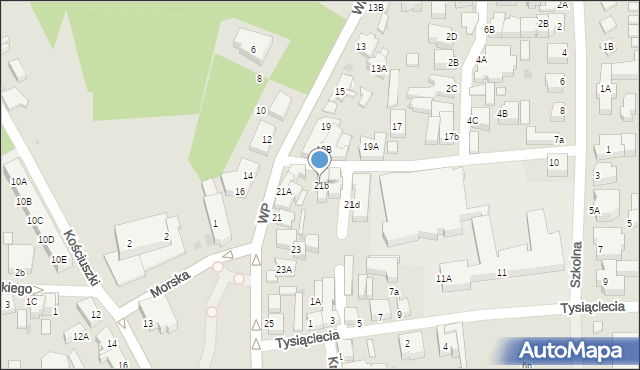 Łeba, Wojska Polskiego, 21b, mapa Łeba