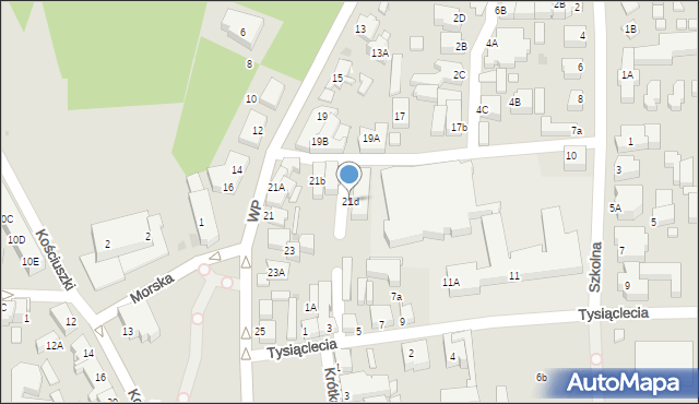 Łeba, Wojska Polskiego, 21d, mapa Łeba