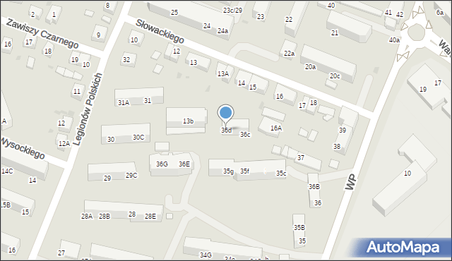 Lębork, Wojska Polskiego, 36d, mapa Lębork