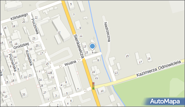 Łęczyca, Wodna, 7, mapa Łęczyca