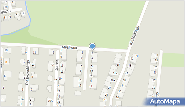 Legnica, Wojciechowskiego Józefa, 1, mapa Legnicy