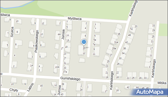 Legnica, Wojciechowskiego Józefa, 10, mapa Legnicy