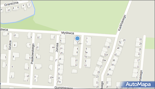 Legnica, Wojciechowskiego Józefa, 4a, mapa Legnicy