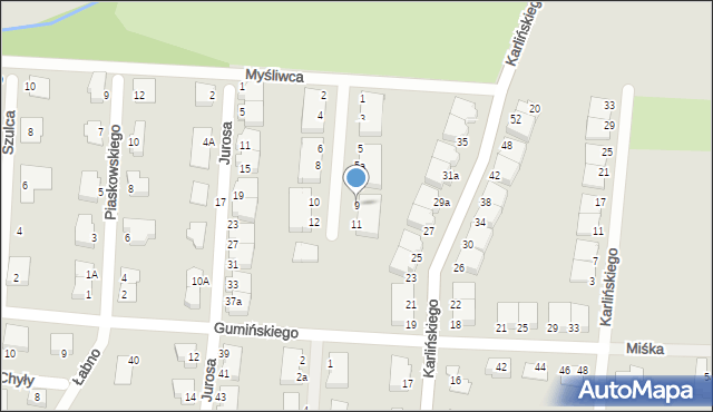 Legnica, Wojciechowskiego Józefa, 9, mapa Legnicy