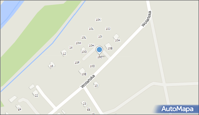 Lesko, Wolańska, 10C, mapa Lesko