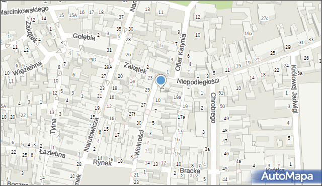 Leszno, Wolności, 11, mapa Leszno