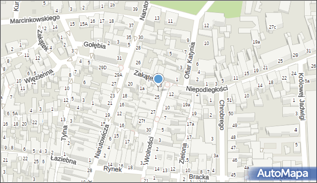 Leszno, Wolności, 24, mapa Leszno