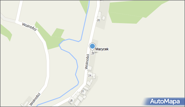 Lichynia, Wolności, 26, mapa Lichynia