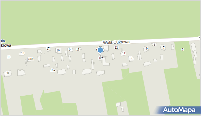 Lipsko, Wola Cukrowa, 12c, mapa Lipsko