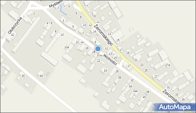 Lisięcice, Wolności, 20, mapa Lisięcice
