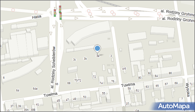 Łódź, Wodna, 3a, mapa Łodzi
