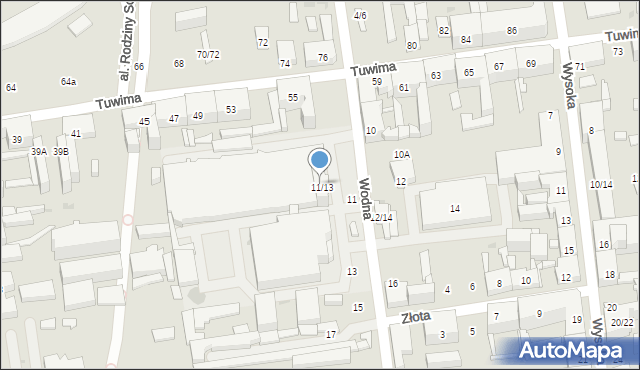 Łódź, Wodna, 7/13, mapa Łodzi