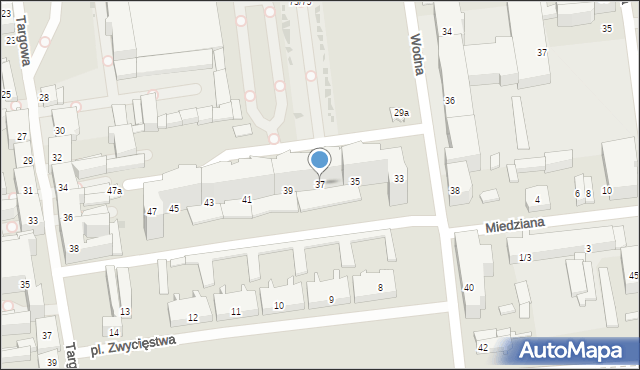 Łódź, Wodna, 37, mapa Łodzi