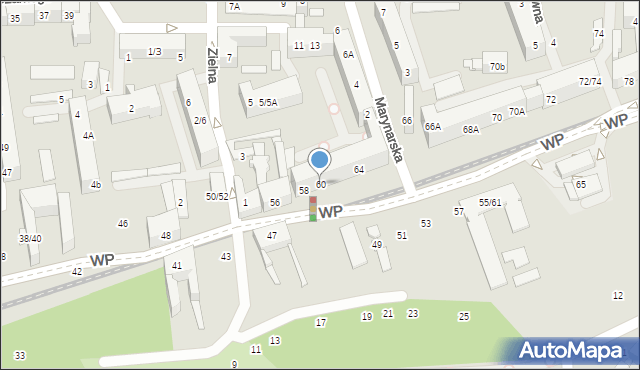 Łódź, Wojska Polskiego, 60, mapa Łodzi