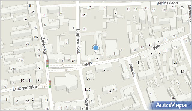 Łódź, Wojska Polskiego, 2b, mapa Łodzi