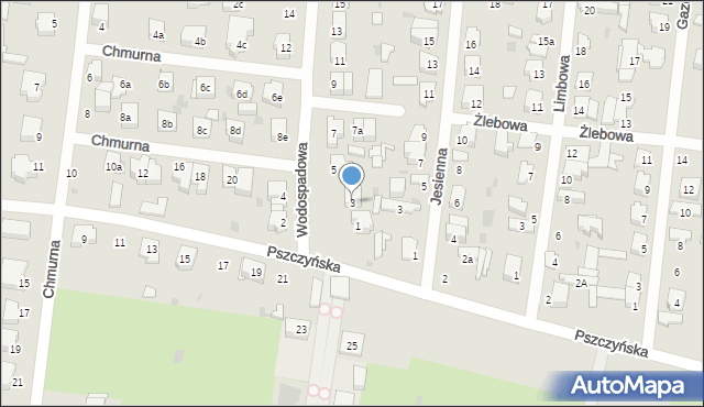 Łódź, Wodospadowa, 3, mapa Łodzi