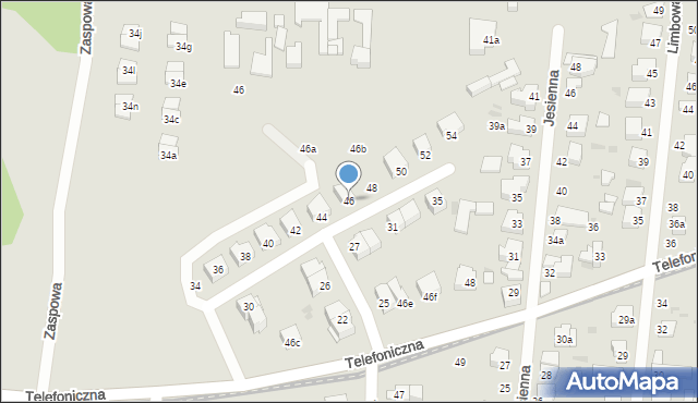 Łódź, Wodospadowa, 46, mapa Łodzi