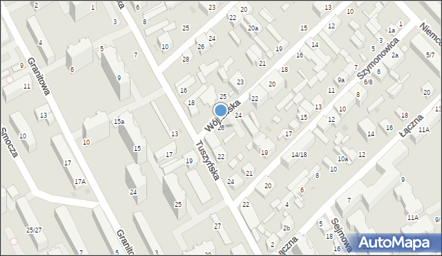 Łódź, Wójtowska, 26, mapa Łodzi