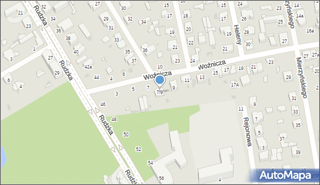 Łódź, Woźnicza, 7/9, mapa Łodzi