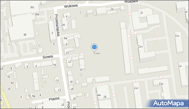 Łódź, Wołowa, 4b, mapa Łodzi