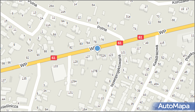 Łomża, Wojska Polskiego, 127A, mapa Łomży