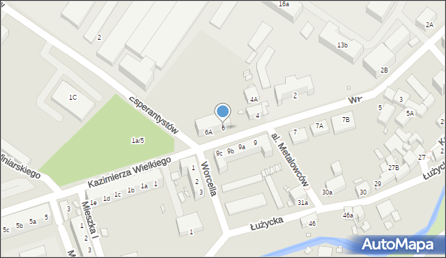 Lubań, Wojska Polskiego, 6, mapa Lubań