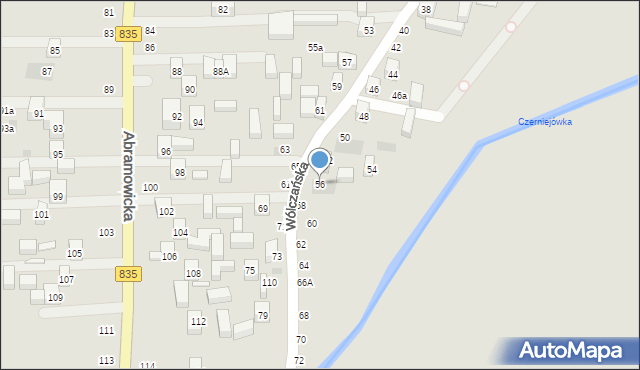 Lublin, Wólczańska, 56, mapa Lublina