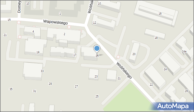 Lublin, Wolińskiego Henryka, 15, mapa Lublina