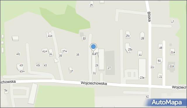 Lublin, Wojciechowska, 31a, mapa Lublina