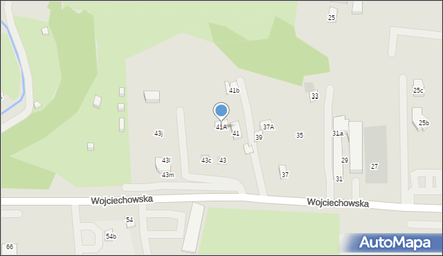 Lublin, Wojciechowska, 41A, mapa Lublina