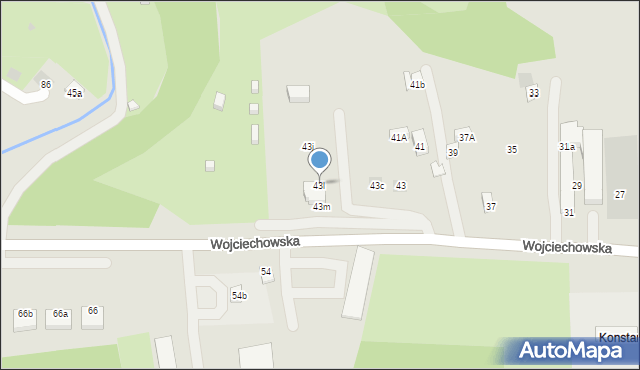 Lublin, Wojciechowska, 43l, mapa Lublina