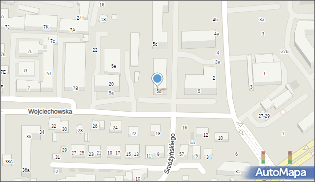 Lublin, Wojciechowska, 5d, mapa Lublina