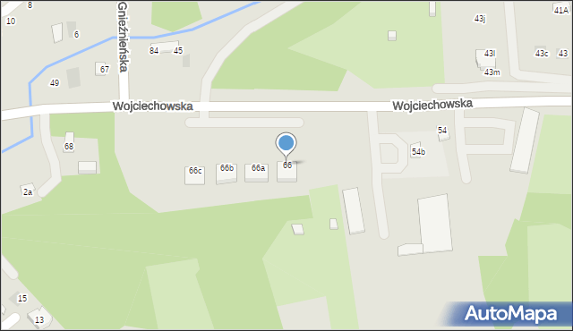 Lublin, Wojciechowska, 66, mapa Lublina