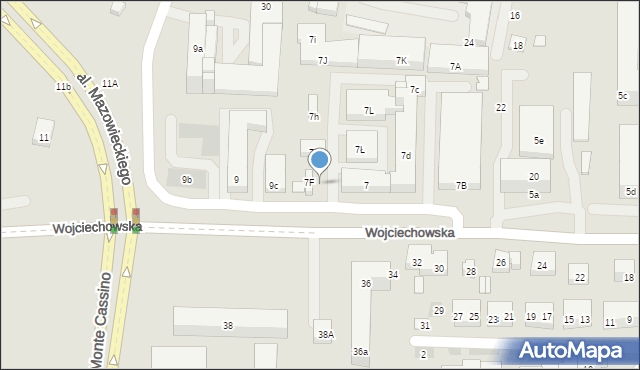 Lublin, Wojciechowska, 7M, mapa Lublina