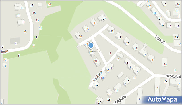 Lublin, Wokulskiego, 47, mapa Lublina