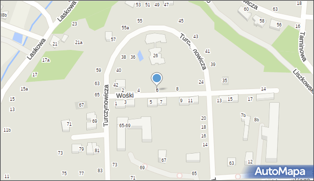 Lublin, Wośki Ignacego, prof., 6, mapa Lublina