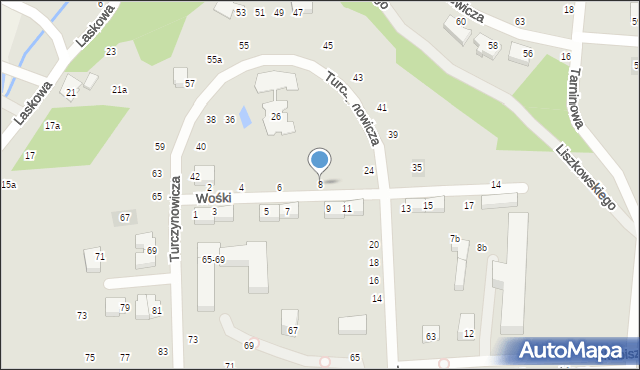 Lublin, Wośki Ignacego, prof., 8, mapa Lublina