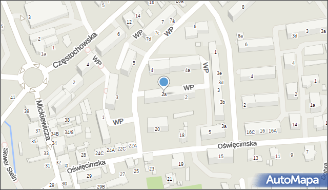 Lubliniec, Wojska Polskiego, 2a, mapa Lubliniec