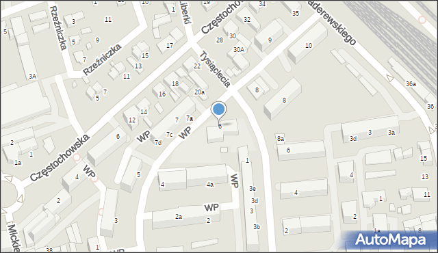 Lubliniec, Wojska Polskiego, 6, mapa Lubliniec