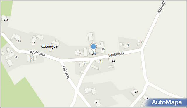 Łubowice, Wolności, 19b, mapa Łubowice