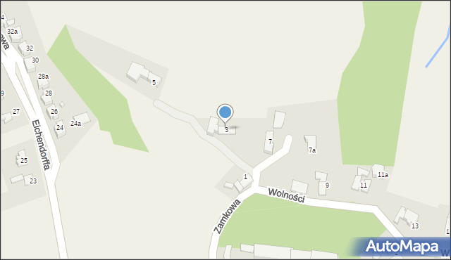 Łubowice, Wolności, 3, mapa Łubowice
