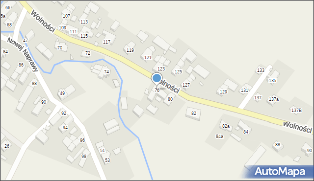 Lubrza, Wolności, 76, mapa Lubrza