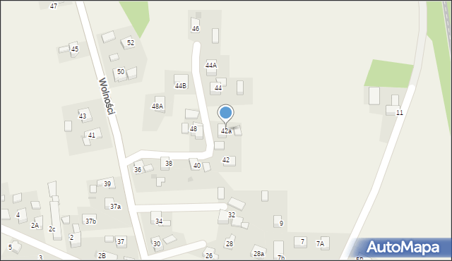 Łuków Śląski, Wolności, 42a, mapa Łuków Śląski