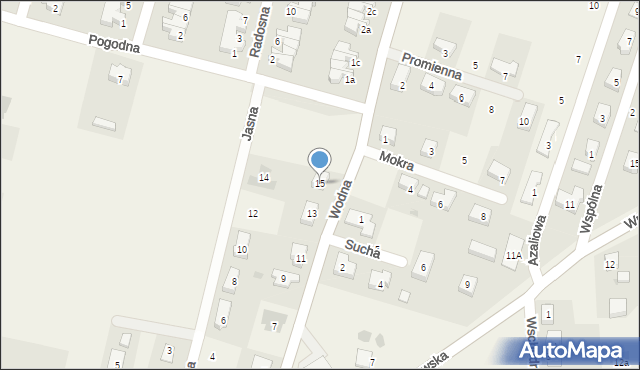 Lutynia, Wodna, 15, mapa Lutynia