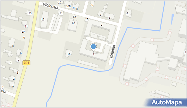 Łyszkowice, Wolności, 1, mapa Łyszkowice