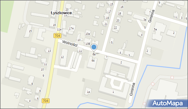 Łyszkowice, Wolności, 6a, mapa Łyszkowice