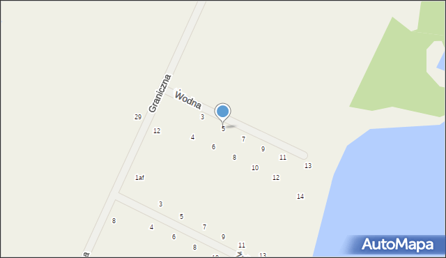 Majdan Górny, Wodna, 5, mapa Majdan Górny