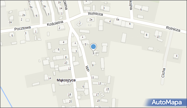 Mąkoszyce, Wojska Polskiego, 7, mapa Mąkoszyce