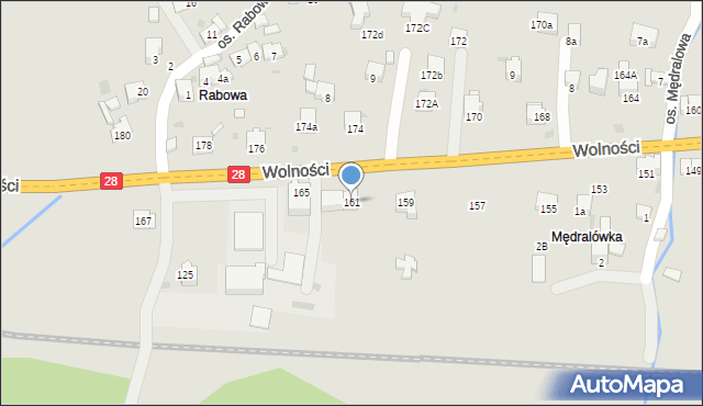 Maków Podhalański, Wolności, 161, mapa Maków Podhalański